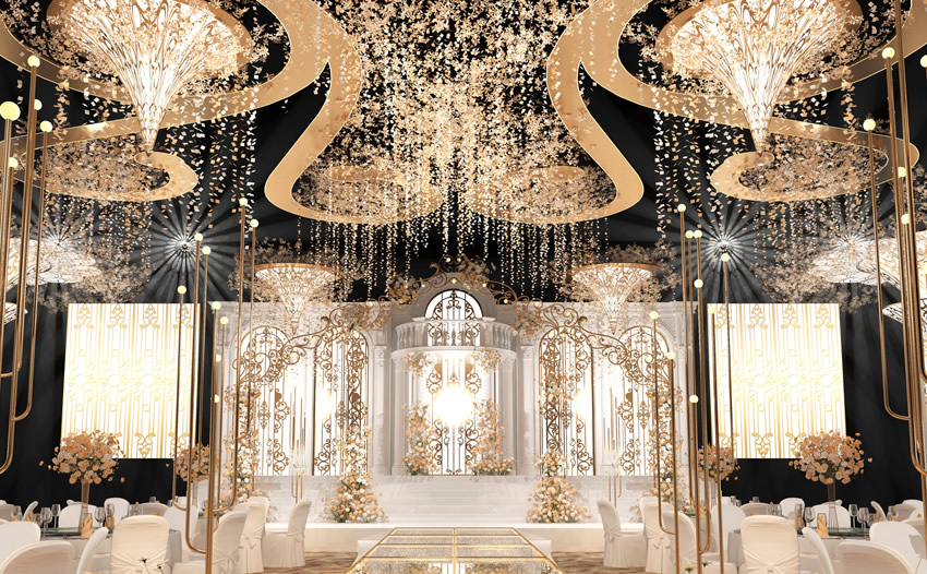 城东花木兰喜事汇金色大厅效果展示